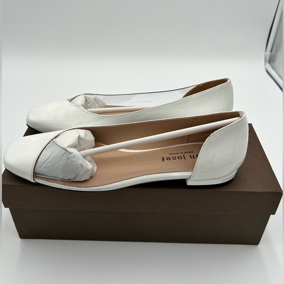 Jon Joseph - Punk White Patent Flats - Picture 3 of 8